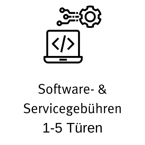 Monatliche Software- & Servicegebühr [1-5 Türen]