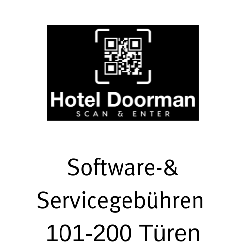 Monatliche Software- & Servicegebühr [101-200 Türen]